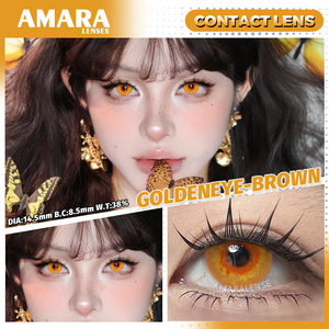 Lenti a Contatto Colorate Amara, 2 Pezzi, Blu e Giallo, 38% Acqua, Lenti Annuali per Cosplay - Product Image 2