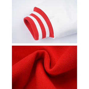 Vestes d'université personnalisables de haute qualité avec tissu respirant léger de conception de Letterman rouge pour le col montant d'hiver - Product Image 3