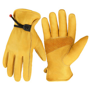 Gants de travail en cuir de vachette en gros, gants de conduite en cuir résistant, gants de sécurité pour homme, gants de construction en cuir - Product Image 3