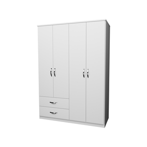 Puerta de espejo de madera mdf para dormitorio de Hotel, armario de diseño, mueble de dormitorio, color blanco - Product Image 1