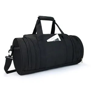 定制标志和设计防水时尚男士尼龙行李袋手提袋行李行李袋旅行包带鞋隔层