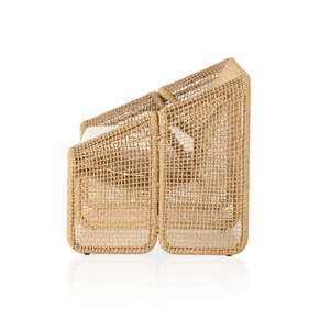 Chaises longues d'extérieur style Scandi avec modèle en rotin tissé et table basse en bois, parfaites pour une vie paisible sur le balcon - Product Image 2