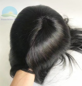 Peluca <span class=keywords><strong>de</strong></span> encaje suizo <span class=keywords><strong>para</strong></span> mujer, tupé australiano <span class=keywords><strong>de</strong></span> PU <span class=keywords><strong>para</strong></span> mujer, <span class=keywords><strong>prótesis</strong></span> <span class=keywords><strong>de</strong></span> cabello <span class=keywords><strong>de</strong></span> repuesto, <span class=keywords><strong>pelo</strong></span> chino, Topper largo - Product Image 3