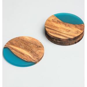Vente en gros de sous-verres en bois d'acacia et résine pour la décoration intérieure. - Product Image 5