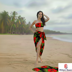 Sarong Pareo en Polyester Premium Léger pour Femmes, Robe de Plage d'été, Couverture de Mode pour les Vacances et les Voyages - Product Image 2