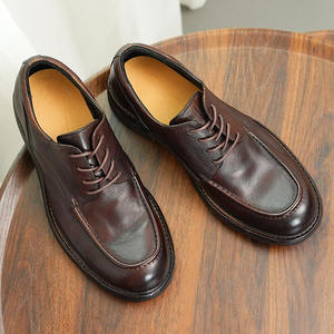 Chaussures décontractées en cuir véritable pour hommes personnalisées, confortables et décontractées, semelles antidérapantes - Product Image 1