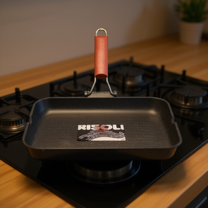 GRANITO Dark Grey 0392GRL 36HSO Sartén de aluminio antiadherente 36x26cm para Risoli, planchas y sartenes de parrilla - Product Image 3