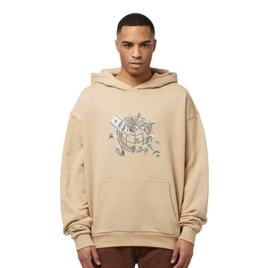 เสื้อฮู้ดโอเวอร์ไซส์ผ้าคอตตอนผสมหลากสีสำหรับทุกเพศเสื้อผ้าแนวสตรีทของ2025ดีไซน์แบบกำหนดเองได้100% - Product Image 1