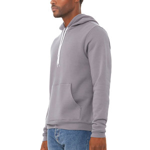 Bella Canvas 3719 Sudadera con capucha unisex 100% algodón suéter de peso medio con logotipo de marca bordado sudadera de lana de esponja - Product Image 1