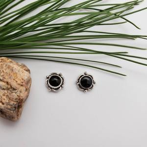 925 Solid Silver Classical Stud <b>Earrings</b> Jewelry <b>for</b> <b>Women</b> 925 Sterling Silver <b>Black</b> Onyx Gemstone Boho Style Handmade <b>Earrings</b> - Product Image 6
