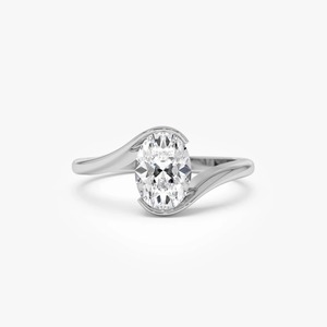 Luxury Diamond <b>Ring</b> Oval Shape In 14K Solid Pure Gold Bridal Jewellery Lab Grown Diamond Fine Jewellery <b>For</b> Women - Product Image 1