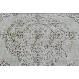 Tapis vintage vert beige 6,1x9,4 pieds Tapis turcs - Product Image 5