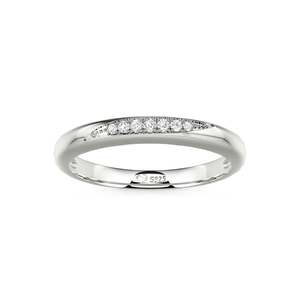 Bague de promesse personnalisée Jeulia Simple Ripple pour homme - Product Image 3