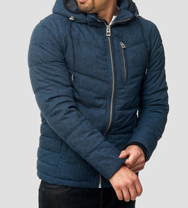 เสื้อแจ็คเก็ตผ้าแคนวาสกันลมสำหรับฤดูหนาว สไตล์วินเทจ แบบยูนิเซ็กซ์  ตกแต่งด้วยโลโก้ด้านหน้า  บุนวมแบบควิลท์  สามารถปรับแต่งได้ - Product Image 5