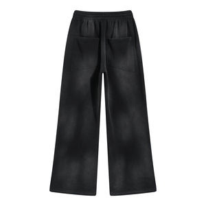 Pantalones de chándal en blanco de lana de algodón 100%, pantalones de chándal con bolsillo, pantalones de chándal lavados con ácido personalizados, pantalones de chándal desteñidos al sol hechos por RAM Industry - Product Image 2