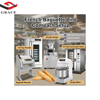 Équipement de boulangerie commerciale GRACE Ligne complète de production de baguettes françaises Mélangeur de pâte Diviseur Moulder Proofer Four Farine Maïs
