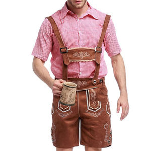 Lederhosen บาวาเรียสำหรับปักหนังแท้สำหรับผู้ชายดีไซน์ตามสั่ง - Product Image 6