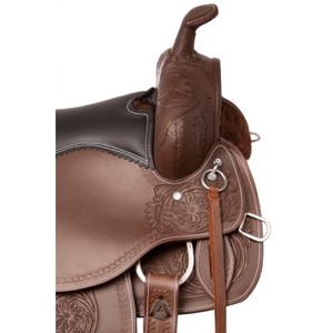 Hecho a mano de cuero genuino Western Endurance Trail Horse Saddle Horn Cómodo ecuestre Horse Riding Tack Set incluye - Product Image 3