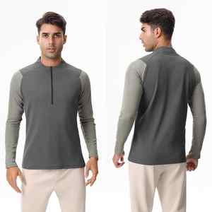 Demi Zip Hommes Chemises Logo Personnalisé Élégant Décontracté Confortable Mode Chemises OEM ODM Fournisseur Direct Usine Commande En Gros - Product Image 3