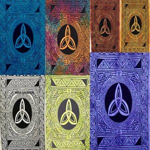 Étoile celtique pentagramme tenture murale couverture de Table en coton tissé petite affiche tapisserie plusieurs couleurs imprimé Design-décor à la maison - Product Image 1