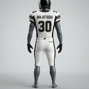 Custom White Black American Football Jersey <b>Padded</b> <b>Pants</b> Team Uniform Number 30 OEM ODM Wholesale Sportswear - Product Image 4