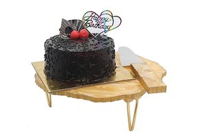 Support à gâteau rond en résine à 3 niveaux personnalisé piédestal pour gâteau de mariage sur mesure avec outils pour gâteau de mariage au design floral BY HF CRAFTS - Product Image 2