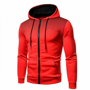 Plus Size Adults' Casual Winter Warm Fleece Hoodie Simple Style Zipper-Up Solid Autumn Plain Dyed Thickness Hooded Jacket - Product Image 2