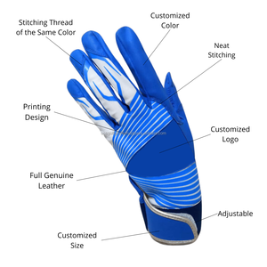 Guantes de béisbol de cuero genuino con logotipo personalizado de alta calidad para lanzador directo del fabricante para uso en deportes de pelota al aire libre - Product Image 4