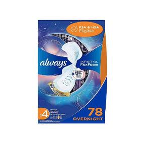 Acheter Always Infinity Coussinets féminins pour femmes Coussinets en mousse flexible avec ailes Taille 4 Doux Confortable Absorbant Leak Guard à vendre - Product Image 5