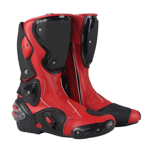 Bottes de moto en cuir pour homme, sur mesure, respirantes, de haute qualité, style motocross - Product Image 1