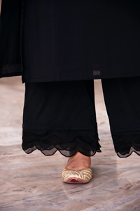 Sunhari เซตผ้าคอตตอนสีดำล้วนพร้อมชุดลำลองเป็นมิตรต่อสิ่งแวดล้อมทำด้วยมือสำหรับฤดูร้อนฤดูใบไม้ร่วง - Product Image 6