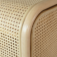 Meuble de rangement à chaussures convertible Mark Modern en bois massif, MDF et fer, trois étagères, finition naturelle, pour salon, meubles de maison