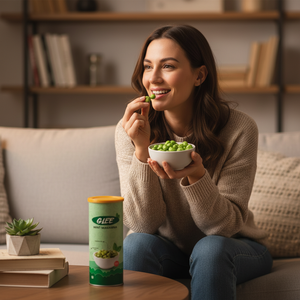 Nueces Tostadas Saladas con Sabor a Pudina de Menta 80g Sin Gluten, Altas en Proteínas, Bajas en Grasas, Ecológicas, en Lata Estilo Pringle - Product Image 4
