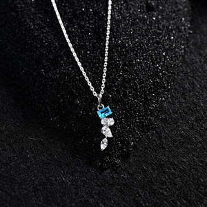 NOVAMART Fine Buy Premium 925 Sterling <b>Silver</b> Pendants for Women Girls Animal Shape <b>Box</b> <b>Chain</b> Rose Gold Zircon Emerald Cut Pearl - Product Image 3