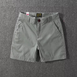 กางเกงขาสั้นผู้ชายขายส่งแบบใหม่ ผ้าฝ้าย 100% สีพื้น ระบายอากาศได้ดี เป็นมิตรกับสิ่งแวดล้อม แห้งเร็ว ปรับแต่งได้ ชุดลำลองทำงาน แบบ 3 จุด - Product Image 3