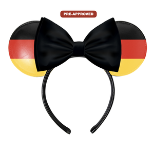 Diadema Personalizada Hecha a Medida con Diseño de Orejas de Ratón, Bandera de Alemania H.E.R. Accesorios - Product Image 1