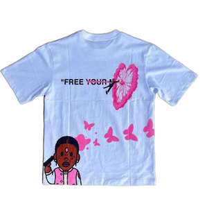 T-shirt à manches courtes d'impression bouffante 3D pour hommes de luxe personnalisé 100% jersey de coton séchage rapide sérigraphie surdimensionnée motif solide - Product Image 1