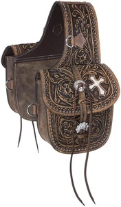 Sac de selle en cuir Barkat Overseas Cross Wester, cuir véritable, qualité supérieure, artisanal, pliable, pour l'équitation - Product Image 2