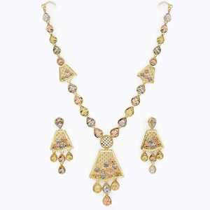 Collares Cortos de Cadena de Caja de Latón Chapado en Oro de 3 Tonos para Mujer, Juego de Joyería Multitono para Bodas - Product Image 2