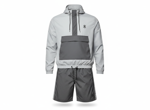 Men's Purple Tracksuit Set Lightweight Breathable Short Sleeve <b>Jacket</b> and Shorts Sportswear Leisurewear Tracksuits - Product Image 3