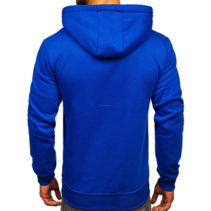 Haute qualité personnalisé hommes sur la taille pull à capuche en coton motif solide Street Wear mode hiver col tiré en gros - Product Image 3