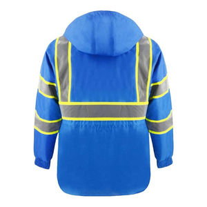 Veste de sécurité d'hiver de qualité professionnelle pour hommes avec finition réfléchissante et logo frontal pour les environnements de travail - Product Image 3