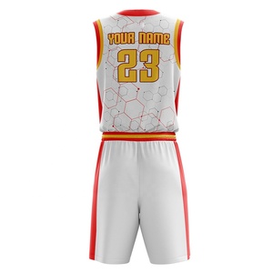 Vente en gros d'uniformes de basket-ball pour hommes maillots imprimés élégants avec short OEM ODM kits d'équipe personnalisés vêtements de sport personnalisés en vrac - Product Image 6