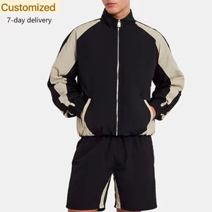 Personalizado de los hombres 100% de poliéster verano Jogging Wear transpirable cortavientos chándal Casual a prueba de viento impermeable de nylon al por mayor - Product Image 5