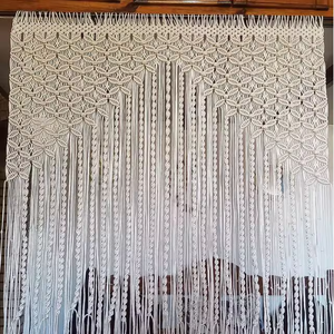 Tapiz Tejido Geométrico Bohemio Moderno para Colgar en la Pared, Fondo para Bodas - Product Image 3