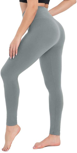 Mallas de mujer superventas cintura alta elástica Fitness Yoga pantalones 100% poliéster gimnasio entrenamiento mujeres Yoga Leggings Fitness Wear - Product Image 6