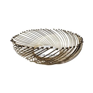Eye Catching Look Unique Fancy Designer High Grade Gold Plated Premium Quality Metal Made Fruit & <b>Bread</b> Storage <b>Basket</b> Supplies - Product Image 1