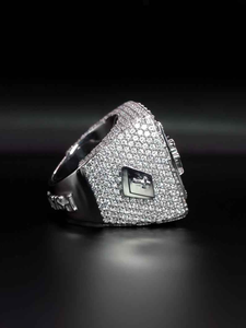 Luxury Moissanite Diamond <b>Ring</b> Iced Out <b>Silver</b> Hip Hop <b>Mens</b> Statement Jewellery - Product Image 4