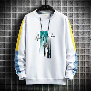 OEM Vente en gros 100% coton Crewneck surdimensionné Sweat Hommes Logo personnalisé broderie poids lourd Design vierge saison automne/hiver - Product Image 2