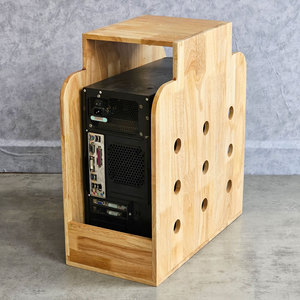 Soporte para PC de Madera de Caucho con Diseño Minimalista KCPU68018 - Product Image 3